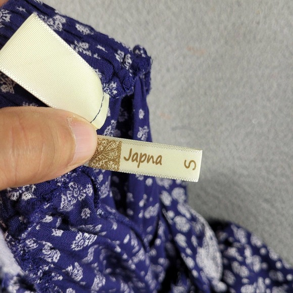 Japna Blue and White Patterned Wide-Leg Pants - Picture 9 of 12